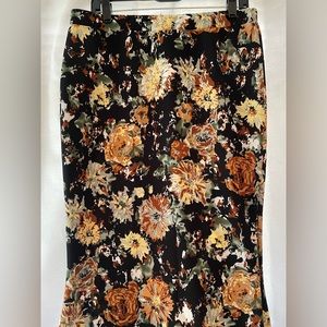 SHEIN Clasi Plus Floral Print High Waist Skirt